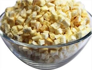 Pakastekuivatut omenakuutiot