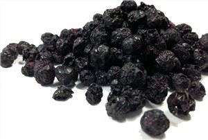 Luomu pakastekuivattuja mustikoita